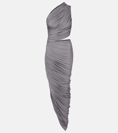Alaia Alaïa Asymmetric ruched jersey maxi dress