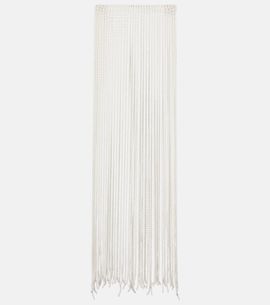 Alaia AlaÃ¯a Beaded fringed scarf