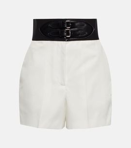 Alaia AlaÃ¯a Belted high-rise shorts
