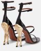 Alaia AlaÃ¯a Cabaret patent leather sandals - 3