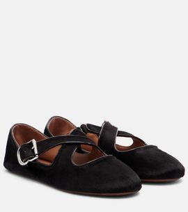 Alaia Alaïa Calf hair ballet flats