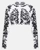 Alaia AlaÃ¯a Calligraphy jacquard crop top - 1
