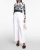 Alaia AlaÃ¯a Calligraphy jacquard crop top - 2
