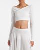 Alaia AlaÃ¯a Cotton-blend crÃªpe wrap top - 2