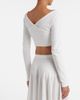 Alaia AlaÃ¯a Cotton-blend crÃªpe wrap top - 4