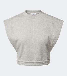 Alaia AlaÃ¯a Cotton-blend fleece crop top