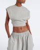 Alaia AlaÃ¯a Cotton-blend fleece crop top - 2