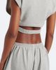 Alaia AlaÃ¯a Cotton-blend fleece crop top - 4
