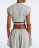 Alaia AlaÃ¯a Cotton-blend fleece crop top - 6