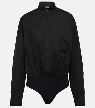 Alaia AlaÃ¯a Cotton poplin bodysuit