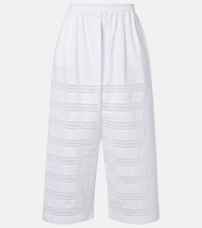Alaia AlaÃ¯a Cotton poplin wide-leg culottes