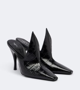 Alaia Alaïa Croc-effect leather mules
