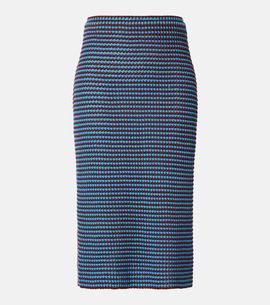 Alaia AlaÃ¯a Crochet cotton pencil skirt