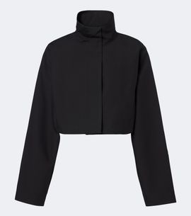 Alaia Alaïa Cropped cotton and silk jacket