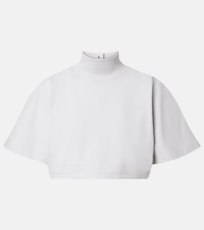 Alaia AlaÃ¯a Cropped cotton jersey T-shirt