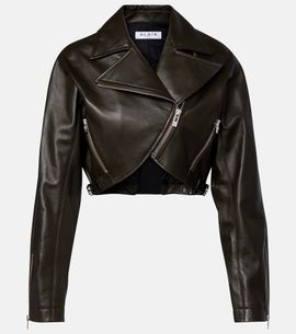Alaia Alaïa Cropped leather biker jacket