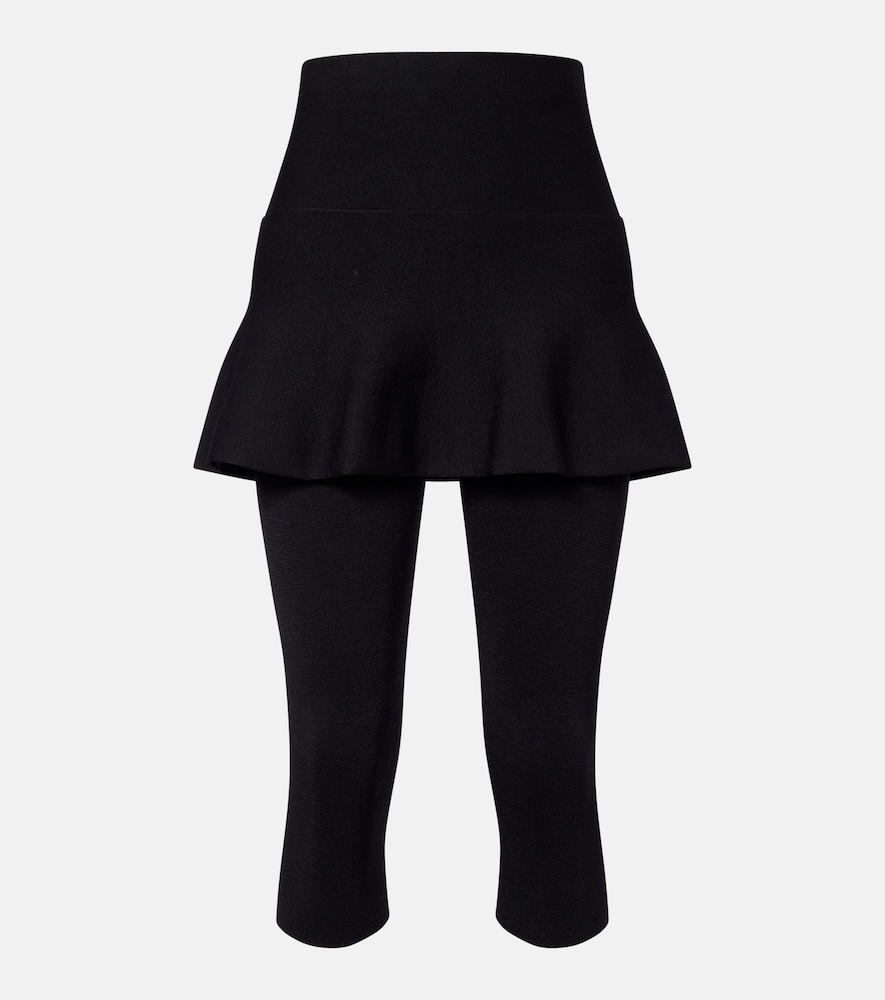 Alaia AlaÃ¯a Cropped peplum leggings
