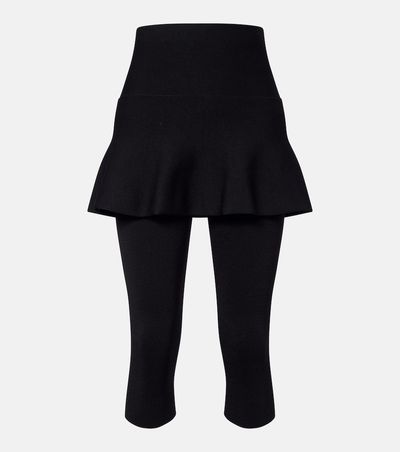 Alaia AlaÃ¯a Cropped peplum leggings