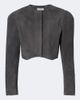 Alaia Alaïa Cropped suede jacket - 1