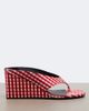 Alaia AlaÃ¯a Cube gingham wedge sandals - 5