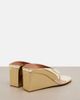Alaia AlaÃ¯a Cube metallic wedge thong sandals - 3
