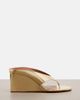 Alaia AlaÃ¯a Cube metallic wedge thong sandals - 5
