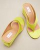 Alaia Alaïa Cube satin wedge thong sandals - 6