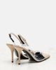 Alaia Alaïa Cœur 90 suede and PVC slingback pumps - 2