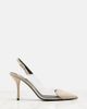 Alaia Alaïa Cœur 90 suede and PVC slingback pumps - 4