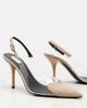 Alaia Alaïa Cœur 90 suede and PVC slingback pumps - 5