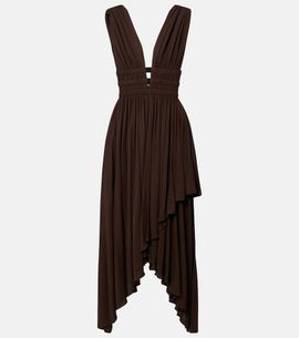 green emerald velvet dress Alaïa // White Cut Out Flared Dress – VSP Consignment
