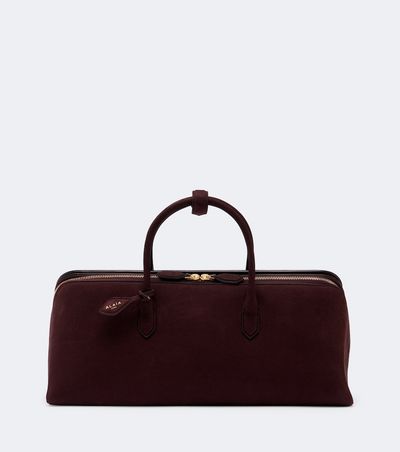 Alaia Alaïa Delta Medium suede top handle bag