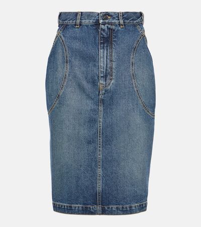 Alaia Alaïa Denim pencil skirt