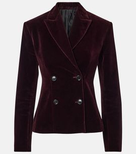 Alaia Alaïa Double-breasted cotton velvet jacket