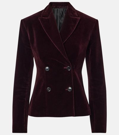 Alaia Alaïa Double-breasted cotton velvet jacket