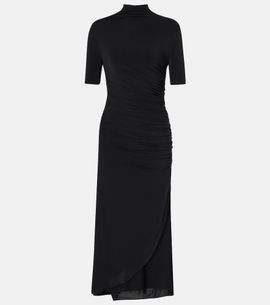 Alaia Alaïa Draped asymmetric midi dress