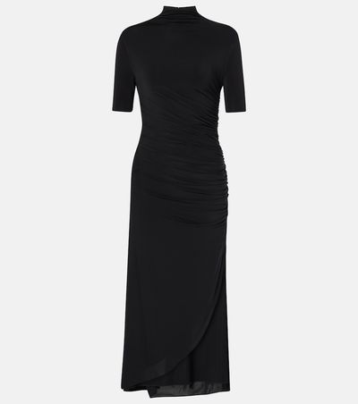 Alaia Alaïa Draped asymmetric midi dress