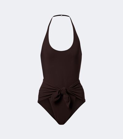 Alaia Alaïa Draped halterneck swimsuit
