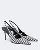 Alaia Alaïa Drop gingham slingback pumps - 1