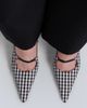 Alaia Alaïa Drop gingham slingback pumps - 2