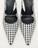Alaia Alaïa Drop gingham slingback pumps - 6