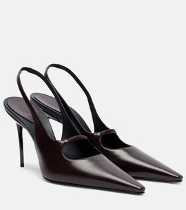 Alaia AlaÃ¯a Drop leather slingback pumps