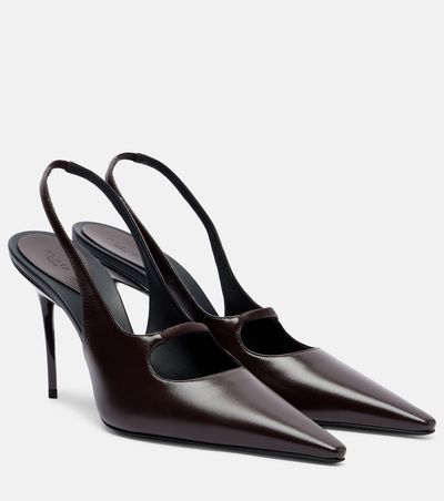 Alaia AlaÃ¯a Drop leather slingback pumps