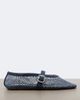 Alaia Alaïa Embellished fishnet Mary Jane flats - 6