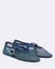 Alaia Alaïa Embellished suede-trimmed Mary Jane flats - 1