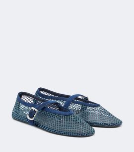 Alaia Alaïa Embellished suede-trimmed Mary Jane flats