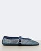 Alaia Alaïa Embellished suede-trimmed Mary Jane flats - 6
