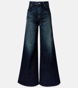 Alaia AlaÃ¯a Faded wide-leg jeans