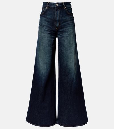 Alaia AlaÃ¯a Faded wide-leg jeans