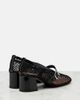Alaia AlaÃ¯a Fishnet leather-trimmed Mary Jane pumps - 3